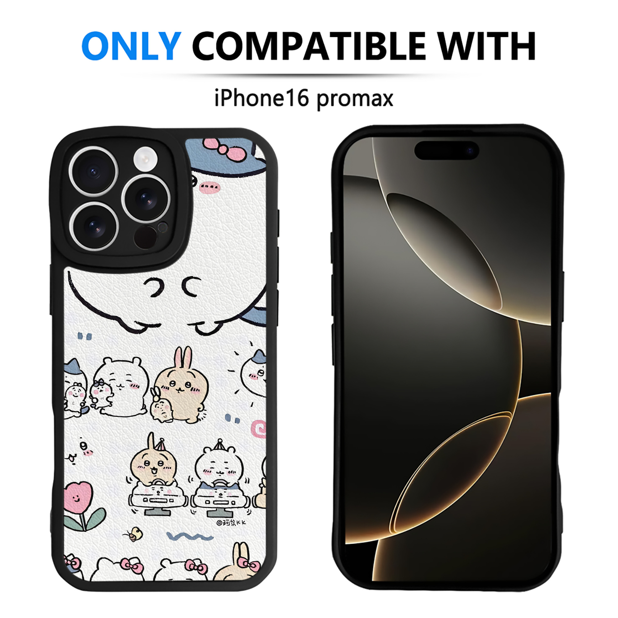 （画像用） ちいかわ Chii-kawa 【iPhone 16シリーズ対応】シリコンスマホケース（レザー調） 材質：シリコン